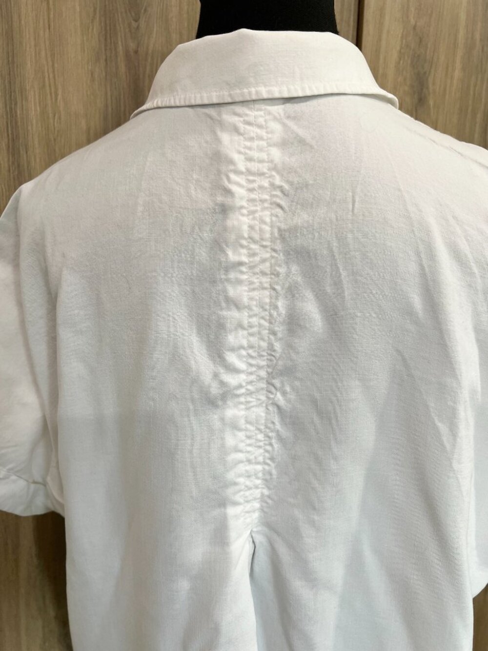 Anthropologie Relaxed White Button-Up Blouse - Picture 7 of 9